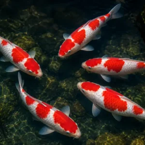 Schnäppchen Koi Kohaku (rot-weiß), 30-35 cm, Cyprinus carpio